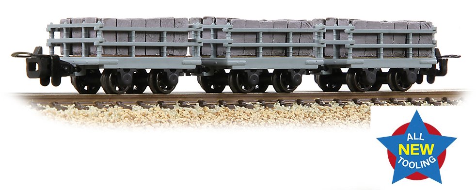 Dinorwic Slate Wagons with sides 3-Pack Grey [WL]