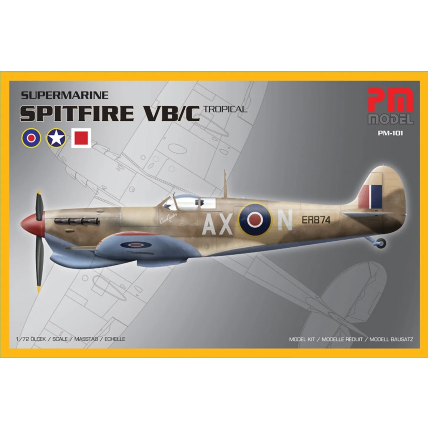 PM Models Supermarine Spitfire VB/VC Tropical 1:72