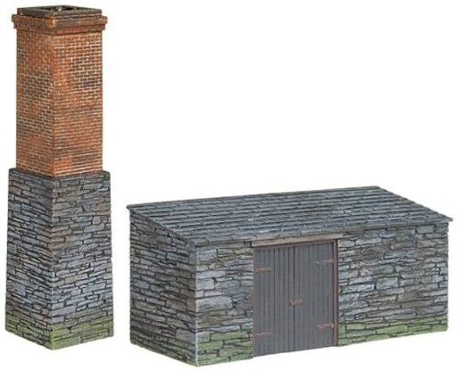 44-0106 Narrow Gauge Slate Built Boiler House And Chimney