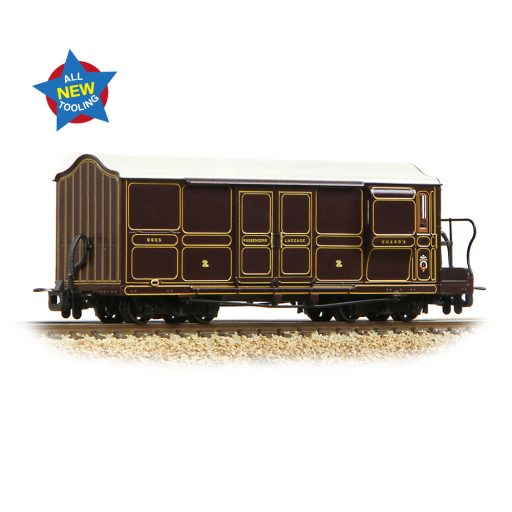 394-076 Ffestiniog Railway Curly Roof Van No.1 FR Lined Plum - Image 3