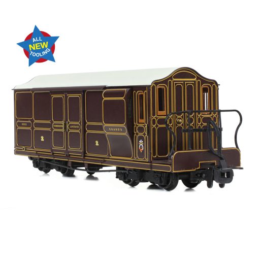394-076 Ffestiniog Railway Curly Roof Van No.1 FR Lined Plum