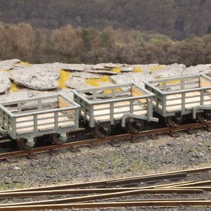 PECO OR164 O-16.5 (NG7) SLATE WAGONS (3) LASERCUT KIT