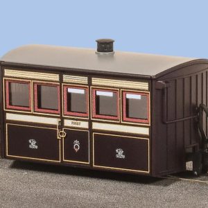 GR550 - PECO - OO-9 - F.R. 4 WHEEL BUG BOX COACH, 1ST CLASS, VICTORIAN LIVERY