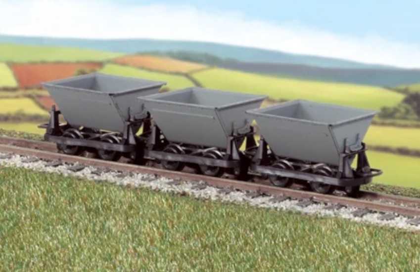 GR331 - PECO - OO-9 - V SKIP WAGONS - GREY