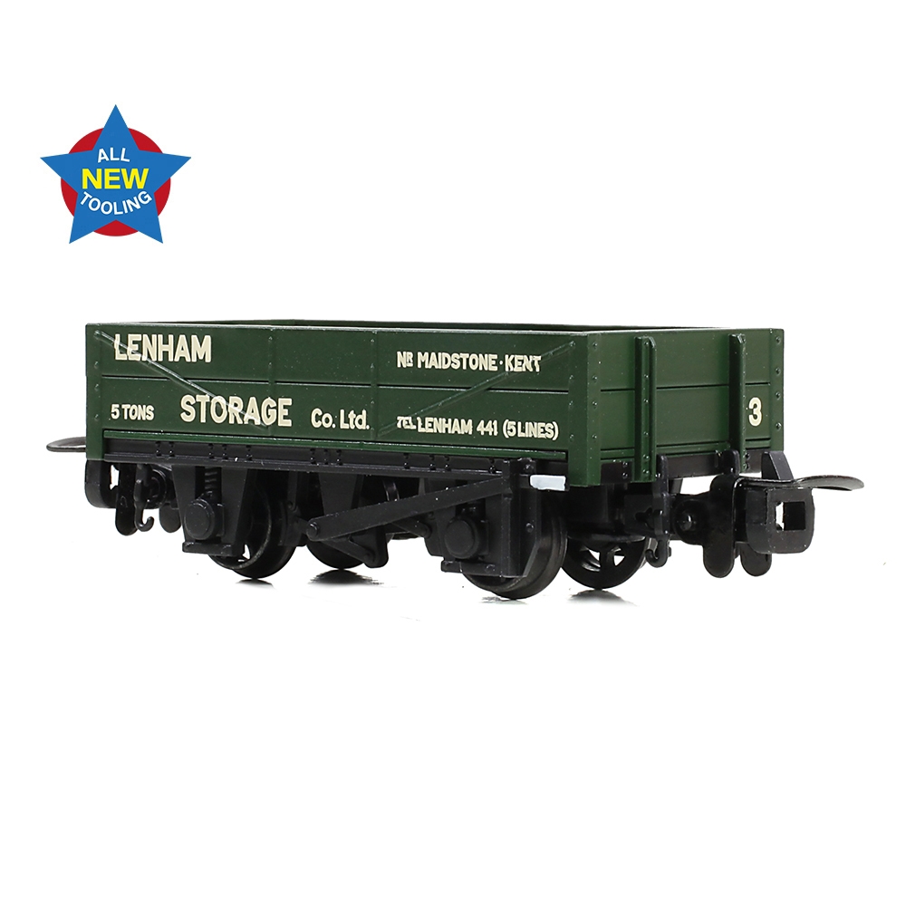 393-153 RNAD REBUILT OPEN WAGON ‘LENHAM STORAGE’ GREEN NO. 3