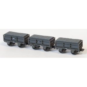 PECO GR323 2T FR Slate Wagons Dark Grey