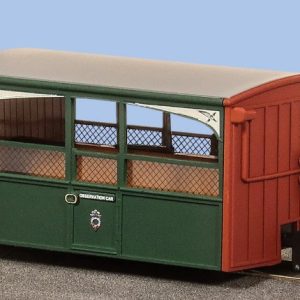 PECO GR561 FFESTINIOG RAILWAY 'BUG BOX' 4 WHEEL COACH 'ZOO CAR' OBSERVATION EARLY PRESERVATION LIVERY